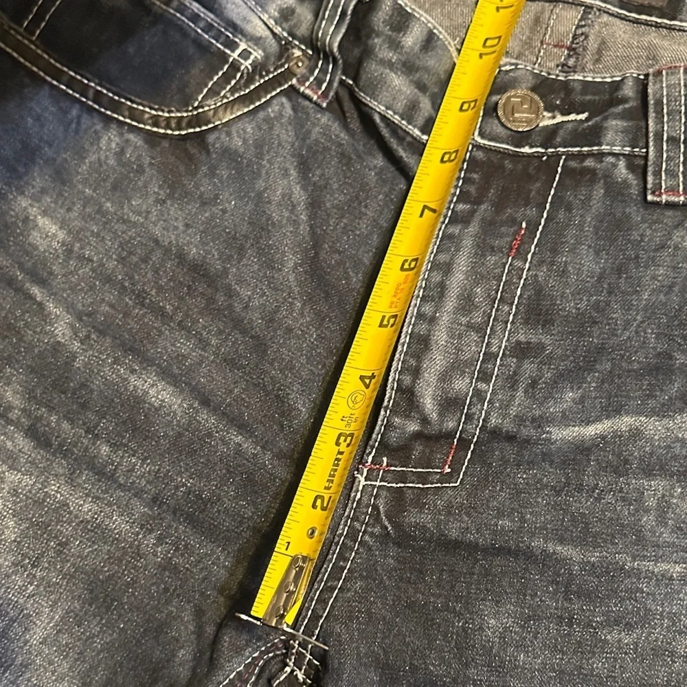 Buckle Men's Blue Straight Jeans with Distressed Pocket 32waist by 30 length